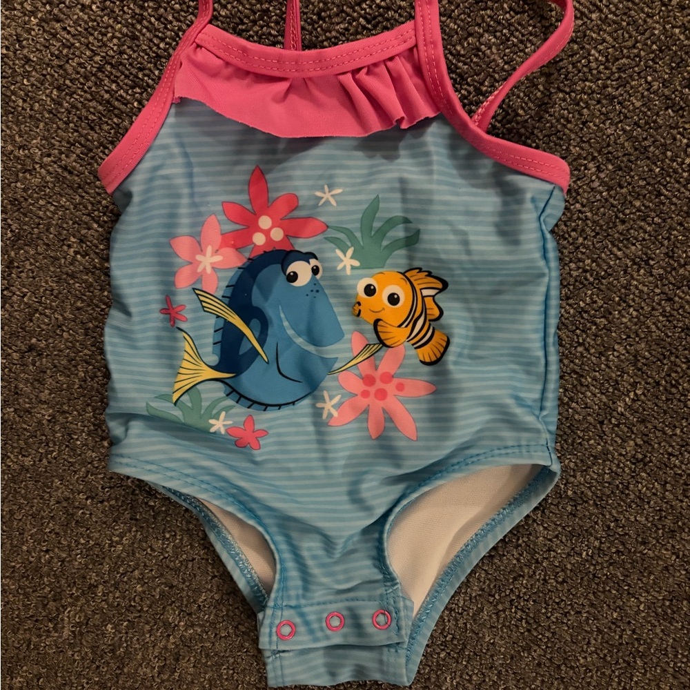 Disney Pixar Finding Nemo Dory one piece bathing suit baby girl 3/6M